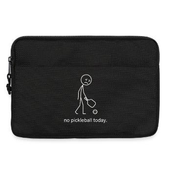Pas de pickleball aujourd’hui - Sacoche pour ordinateur portable 13 pouces - noir - Devant