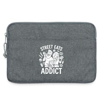 Street Eats Addict: Familien Streetfood - Laptoptasche 13" - Grau meliert - Vorne