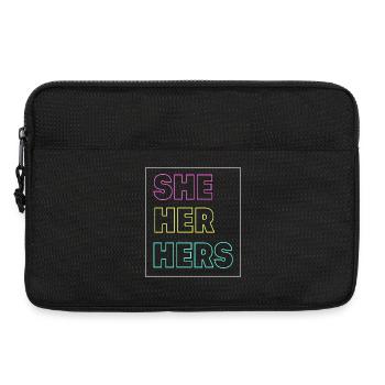 Queer Gender Vielfalt Gay pride LGBT - Laptoptasche 13" - Schwarz - Vorne
