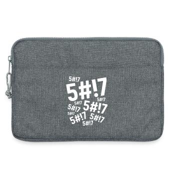 Shit Shit Shit - Laptop bag 13" - heather grey - Front