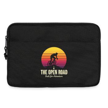 Open Road Adventure Cyclist Print - Laptoptasche 13" - Schwarz - Vorne