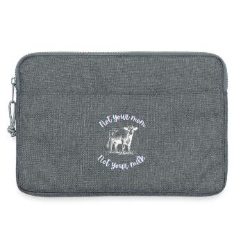 Nicht deine Mutter, nicht deine Milch - Laptoptasche 13" - Grau meliert - Vorne