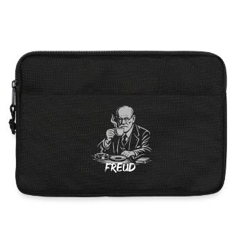 Illustration de la pause café de Freud - Sacoche pour ordinateur portable 13 pouces - noir - Devant