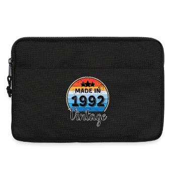 Made in 1992 Vintage Birthday - Laptop bag 13" - black - Front