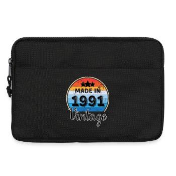 Made in 1991 Vintage Anniversary - Laptop bag 13" - black - Front