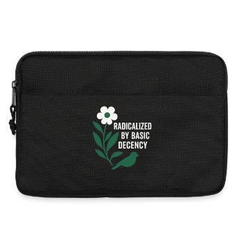 Radicalized By Decency Shirt for Activists - Laptop bag 13" - black - Front