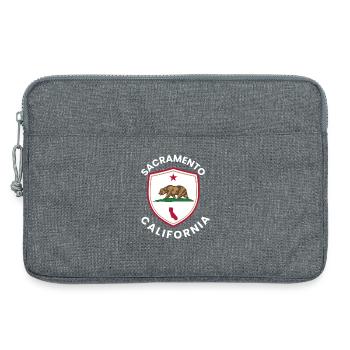California Bears in Shield Flag - Laptop bag 13" - heather grey - Front