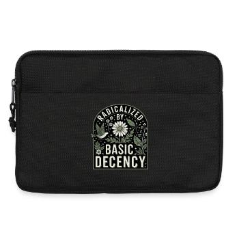 Radicalized by Basic Decency Statement Shirt - Laptoptasche 13" - Schwarz - Vorne