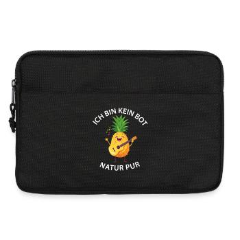 Ananas Rockt Gitarre - kein Bot - Natur pur - Laptoptasche 13" - Schwarz - Vorne