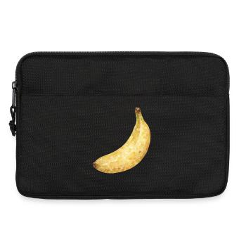 Mosaik Banane Goldgelb - Laptoptasche 13" - Schwarz - Vorne