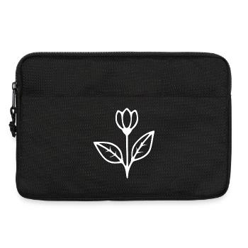  Blume Tulpe weiß Blumen Blüte Wildblumen Kräuter  - Laptoptasche 13" - Schwarz - Vorne