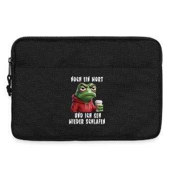 Funny frog saying for morning grouches - Laptop bag 13" - black - Front