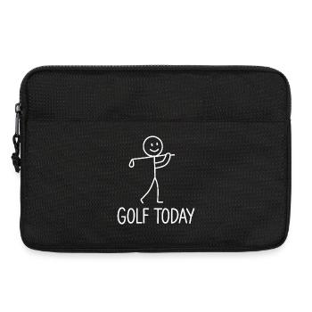 Golf Today Golfspieler Humor Geschenkidee Golfer - Laptoptasche 13" - Schwarz - Vorne