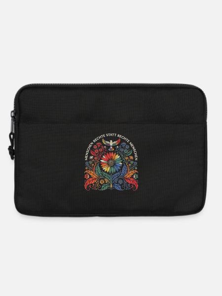 Menschenrechte statt Rechte Menschen Statement - Laptoptasche 13" - Schwarz