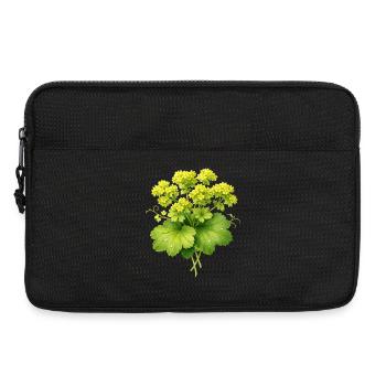 Plante de manteau de dame avec des fleurs - Sacoche pour ordinateur portable 13 pouces - noir - Devant