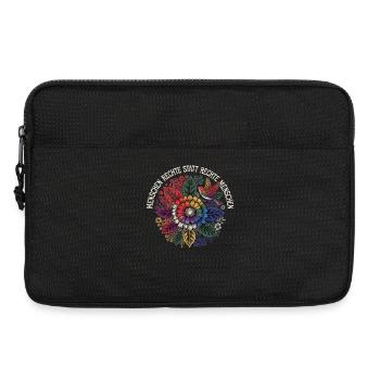 Menschenrechte statt rechte Menschen  - Laptoptasche 13" - Schwarz - Vorne