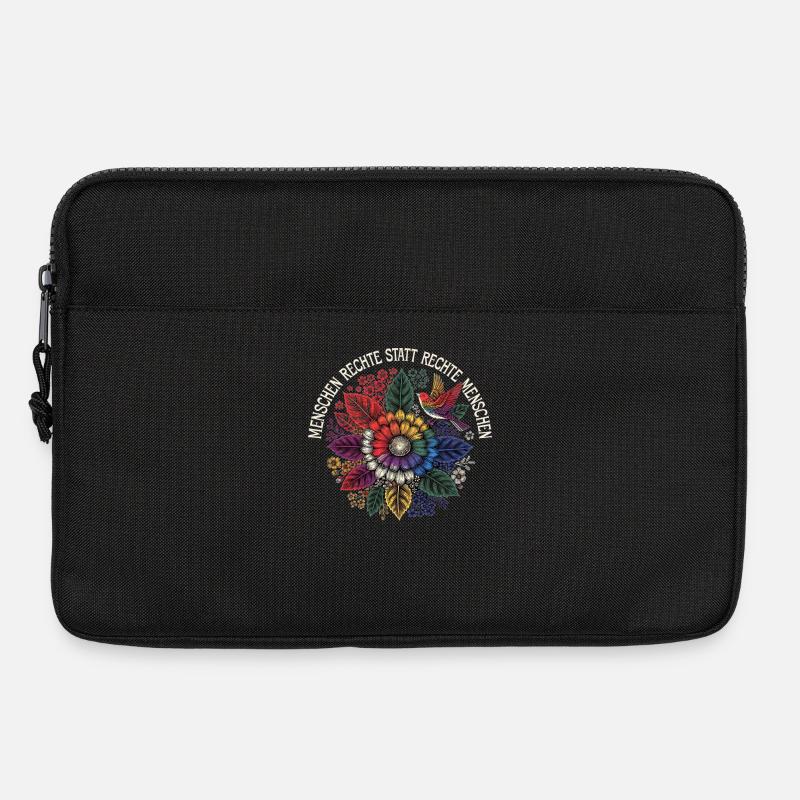 Menschenrechte statt rechte Menschen  - Laptoptasche 13" - Schwarz