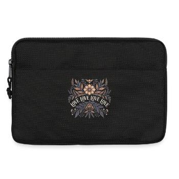 Love Love Love Geschenk für Romantiker Blumen Fans - Laptoptasche 13" - Schwarz - Vorne