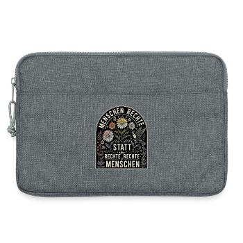 Geschenk für Menschenrechte Aktivisten Blumenmotiv - Laptoptasche 13" - Grau meliert - Vorne