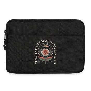 Menschenrechte statt rechte Menschen Demokratie - Laptoptasche 13" - Schwarz - Vorne