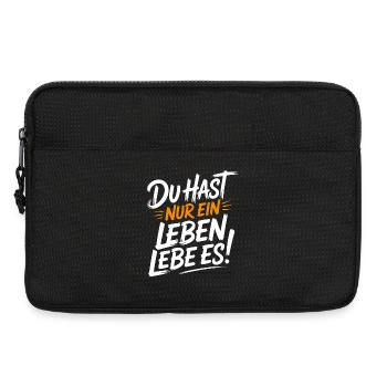Du hast nur ein Leben – Lebe Es! - Laptoptasche 13" - Schwarz - Vorne