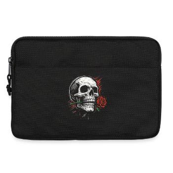 Gothic Skull Rose Gift Rock Fans Tattoo - Laptop bag 13" - black - Front