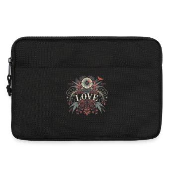 Love Blumen Motiv Geschenk für Verliebte Festival - Laptoptasche 13" - Schwarz - Vorne