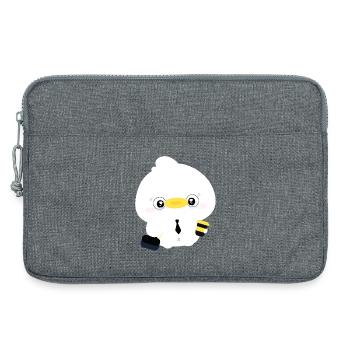 Ente in Krawatte Büro-Süße - Laptoptasche 13" - Grau meliert - Vorne