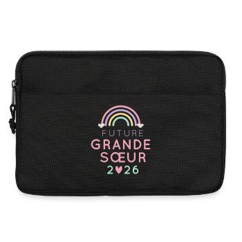 Future Grande Sœur 2026 – Annonce Grossesse - Sacoche pour ordinateur portable 13 pouces - noir - Devant