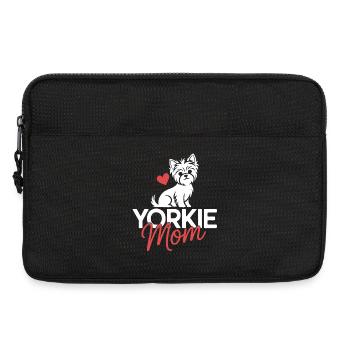 Conception du logo Yorkie Mom Heart - Sacoche pour ordinateur portable 13 pouces - noir - Devant