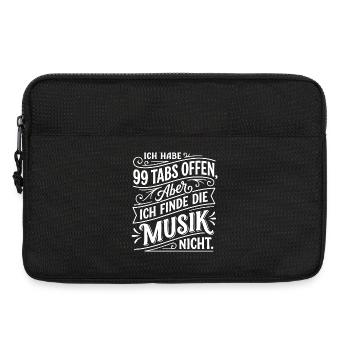 99 Tabs offen aber Musik nicht gefunden - Laptoptasche 13" - Schwarz - Vorne