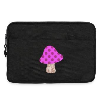 Pilz Dots Muster Punkte pink Kinderzimmer Glück - Laptoptasche 13" - Schwarz - Vorne