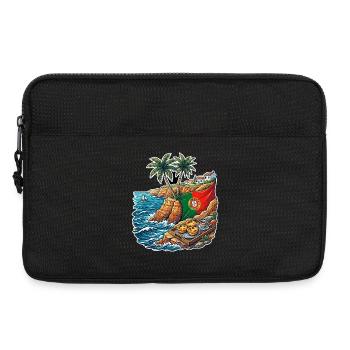 Portugal Küste Flagge - Laptoptasche 13" - Schwarz - Vorne