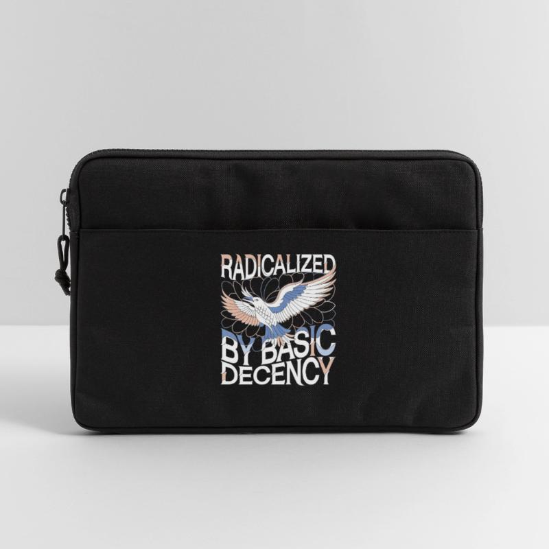 Radicalized by Basic Decency Statement Art Laptop bag 13"