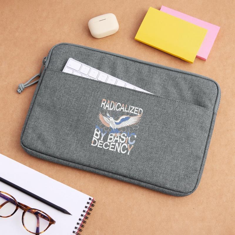 Radicalized by Basic Decency Statement Art Laptop bag 13"