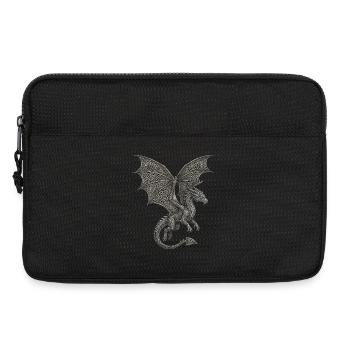 Motif de nœud celtique Dragon Noble - Sacoche pour ordinateur portable 13 pouces - noir - Devant