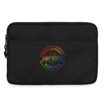 Menschenrechte Statement Pride Regenbogen - Laptoptasche 13" - Schwarz - Vorne