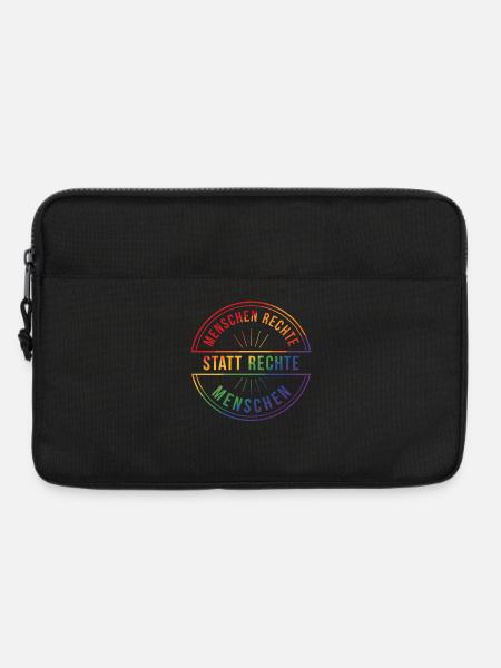 Menschenrechte Statement Pride Regenbogen - Laptoptasche 13" - Schwarz