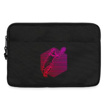 Idée cadeau pour un tennis avec tennis - Sacoche pour ordinateur portable 13 pouces - noir - Devant