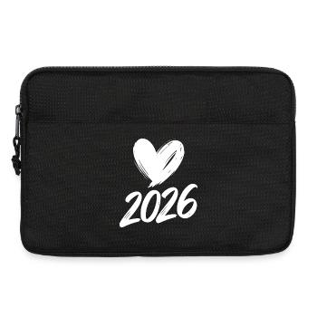 2026 Herz  - Laptoptasche 13" - Schwarz - Vorne