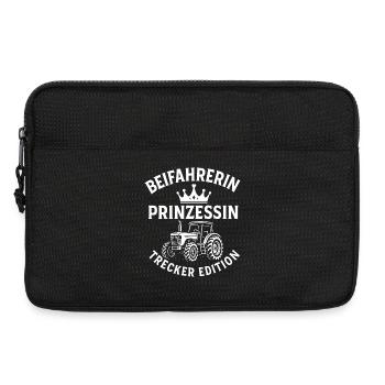 Beifahrerin Prinzessin Trecker Edition Landhumor - Laptoptasche 13" - Schwarz - Vorne
