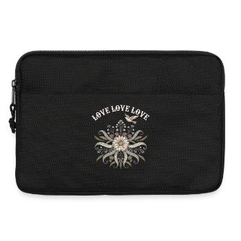 Love Love Love Vintage Floral Design - Sacoche pour ordinateur portable 13 pouces - noir - Devant