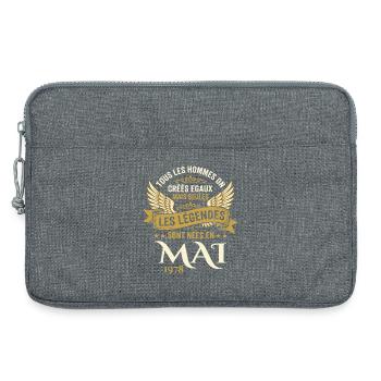 Anniversaire Mai 1978 - Sacoche pour ordinateur portable 13 pouces - gris chiné - Devant