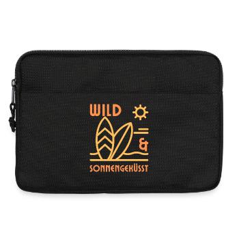 Sonnengeküsst Shirt – Sommer Strand Surf Urlaub  - Laptoptasche 13" - Schwarz - Vorne