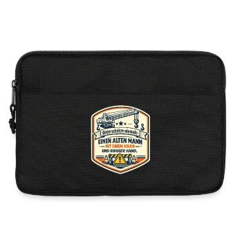 Kranmeister Alter Mann Patch - Laptoptasche 13" - Schwarz - Vorne