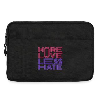 Mehr Liebe, weniger Hass - Laptoptasche 13" - Schwarz - Vorne