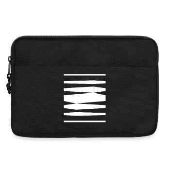 Bold Stripes design - Laptop bag 13" - black - Front