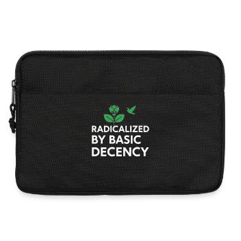 Radicalized By Basic Decency Statement shirt decal - Laptop bag 13" - black - Front