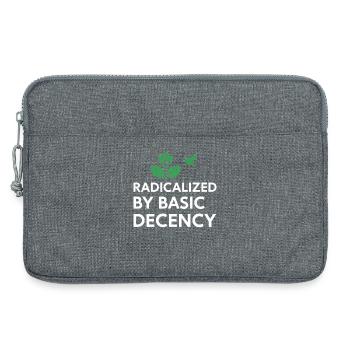 Radicalized By Basic Decency Statement shirt decal - Laptoptasche 13" - Grau meliert - Vorne