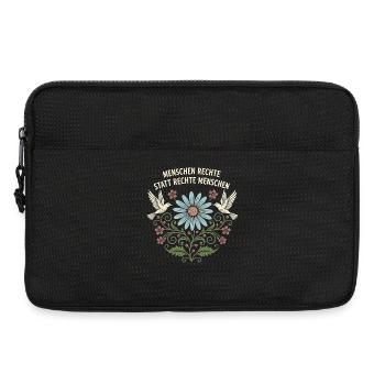 Menschen Rechte statt rechte Menschen Peace Demo - Laptoptasche 13" - Schwarz - Vorne